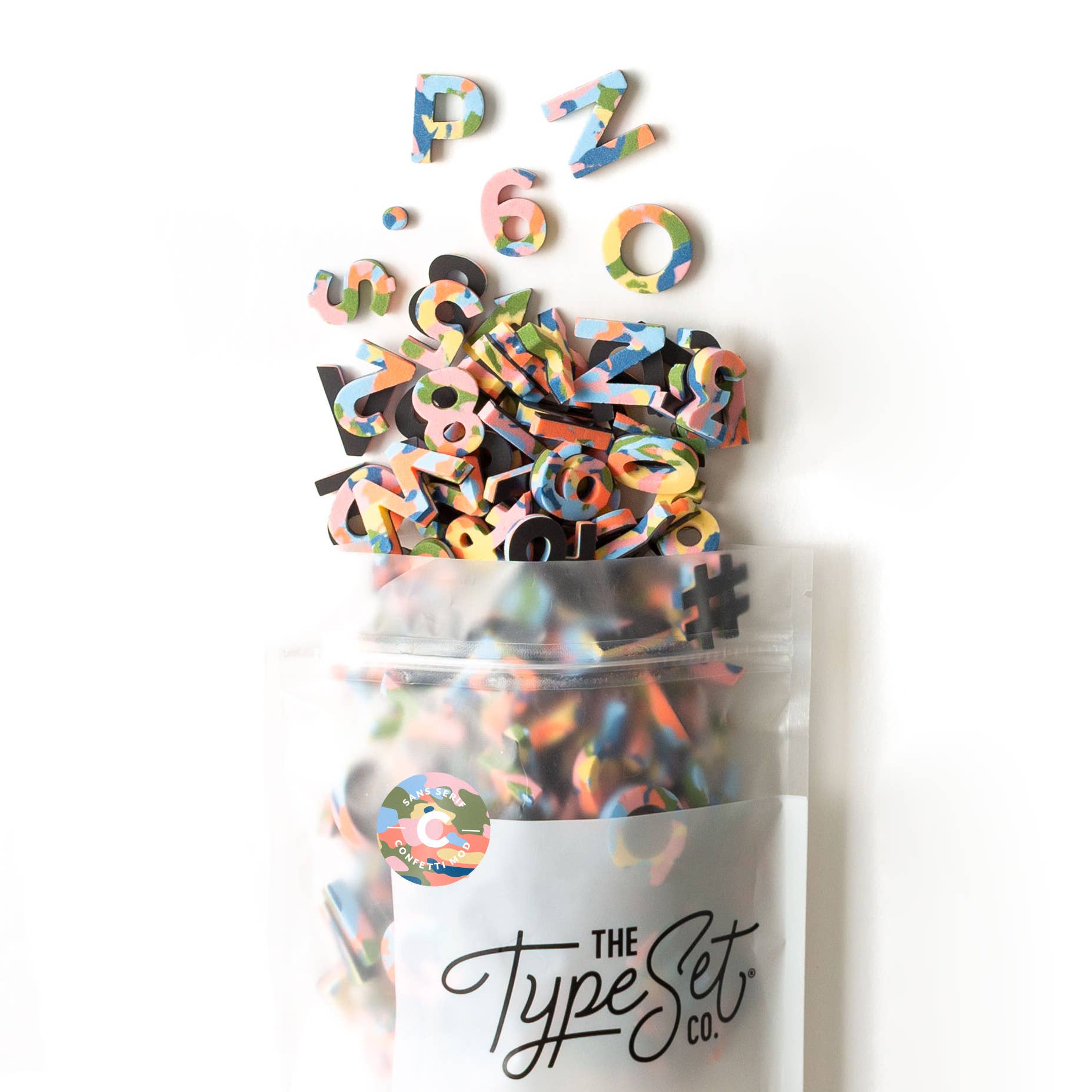 1" 200pc Confetti Mod Magnetic Letters, photo 1 of 4