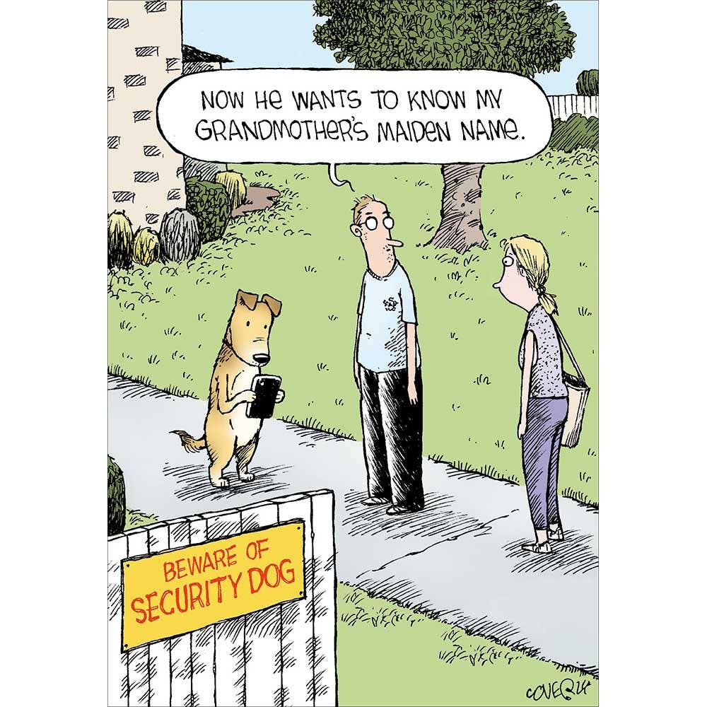 SECURITY DOG - 5 x 7" CARD