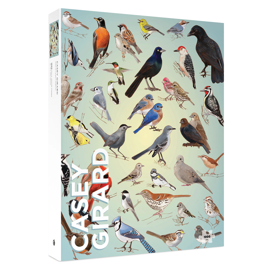 Pomegranate Casey Girard: Backyard Birds 1000-Piece Puzzle