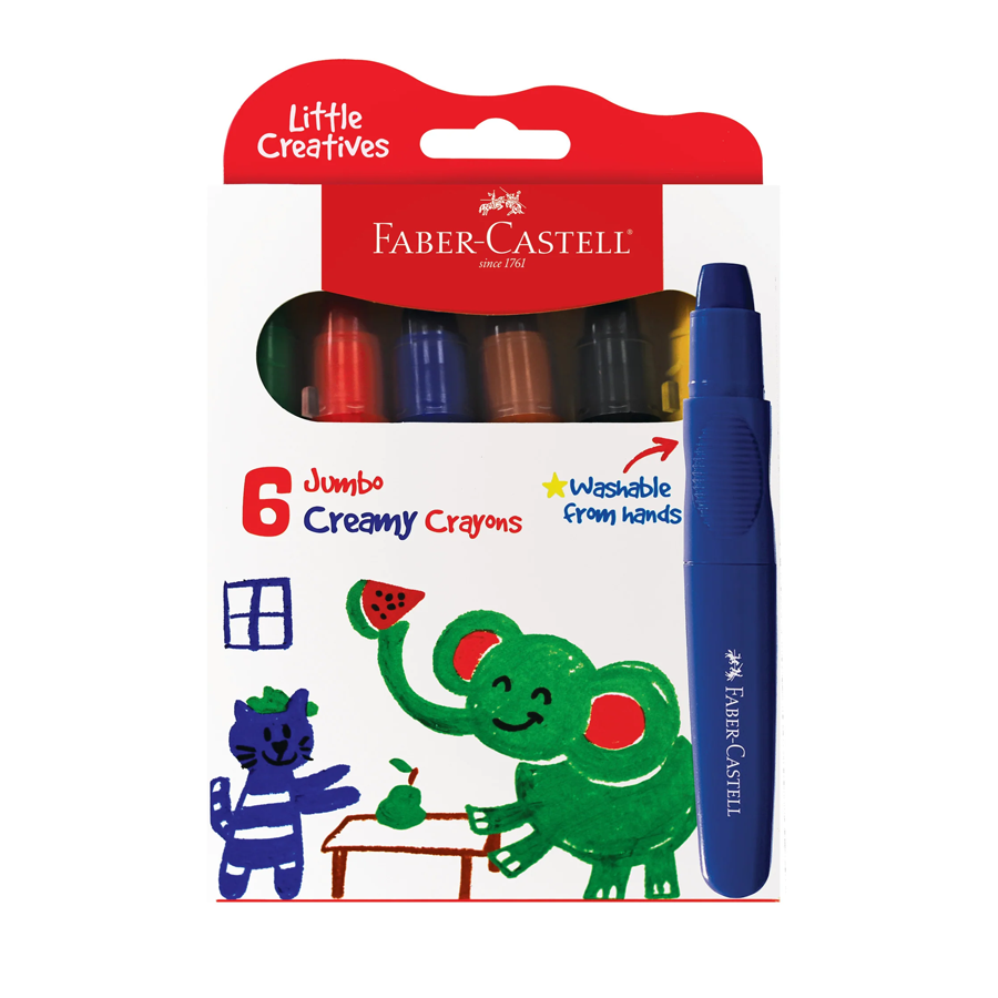 6Ct Little Creatives Jumbo Creamy Crayon