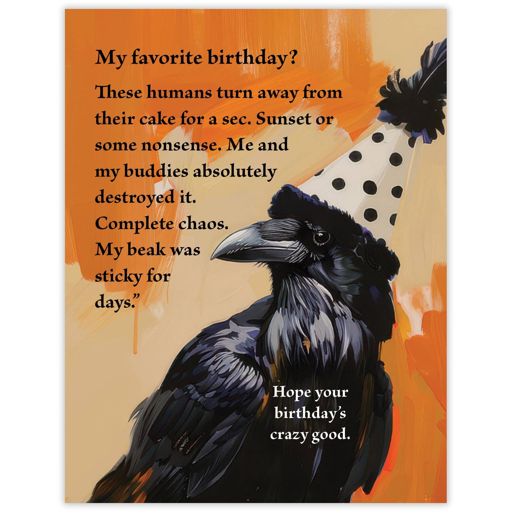 Waterknot Raven Recycled Birthday Card, photo 1 of 3