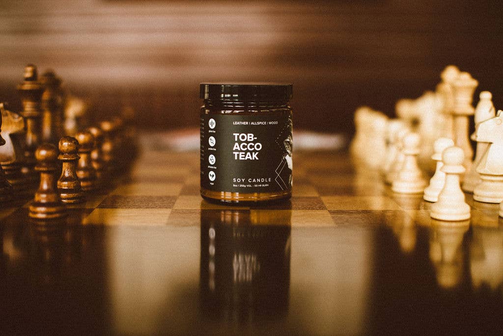 Tobacco Teak 9oz Soy Candle, photo 5 of 8