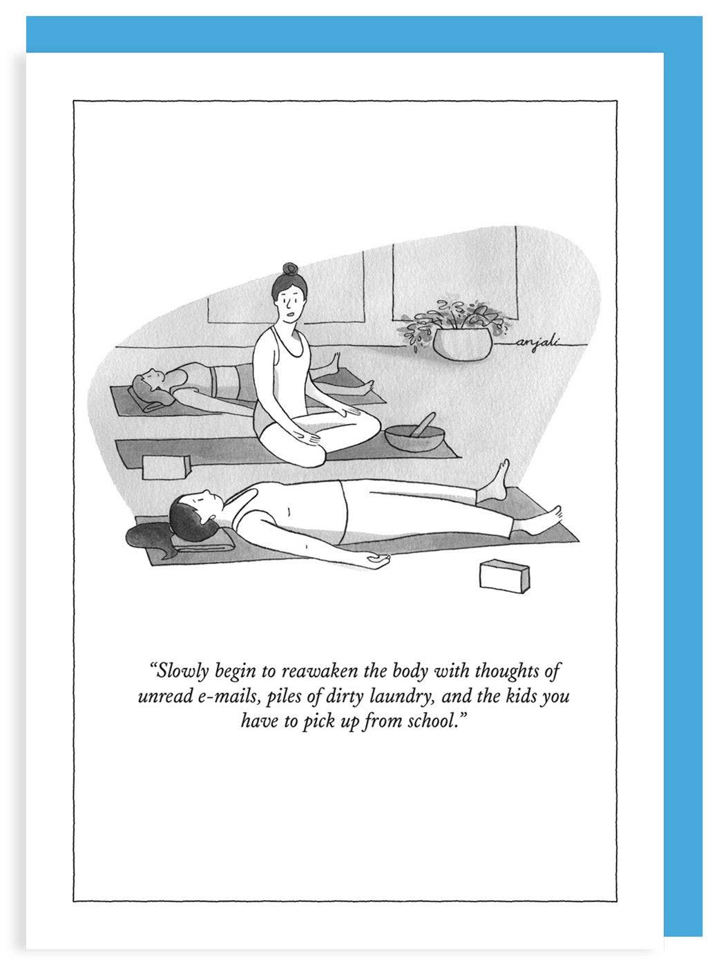 REAWAKEN THE BODY - 5 x 7 NEW YORKER CARTOON CARD, photo 1 of 3