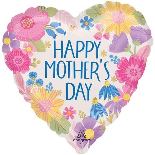 18" HAPPY MOTHER'S DAY BOTANICAL LINES BALLOON
