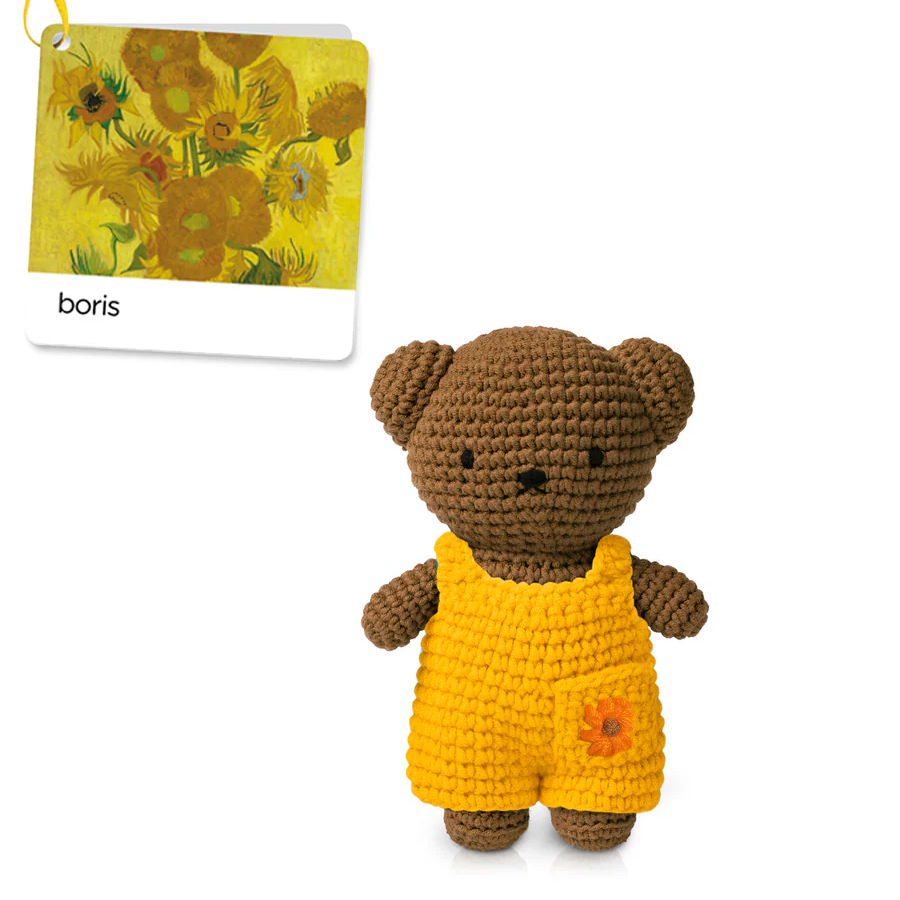 Just Dutch Boris Handmade Crocheted Soft Toy - Van Gogh Inspired Sunflower Outfit