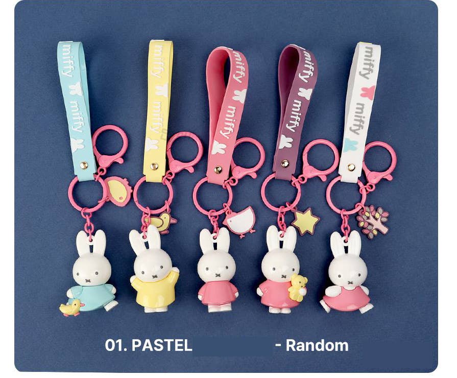 Miffy Figure Keyring & Charm – Pastel & Fruits Random: Pastel, photo 1 of 8
