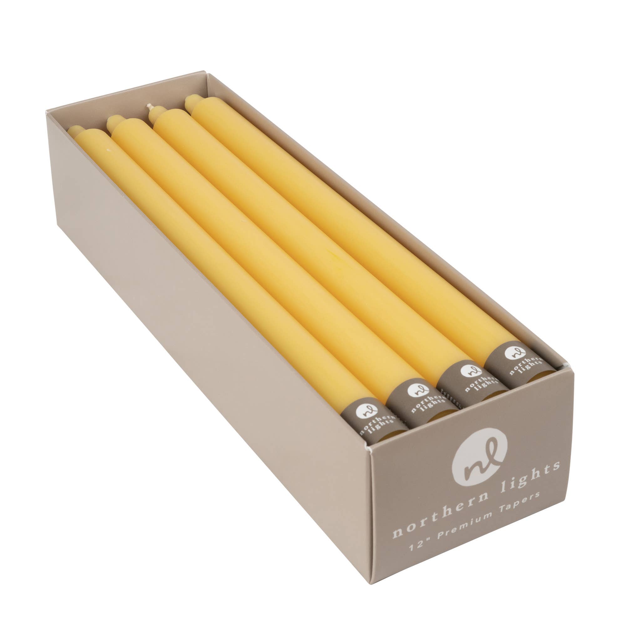 12" Taper Candles - 12pc Box: Lemon Zest, photo 1 of 8
