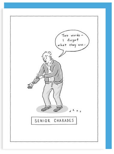 SENIOR CHARADES - 5 x 7 NEW YORKER CARD