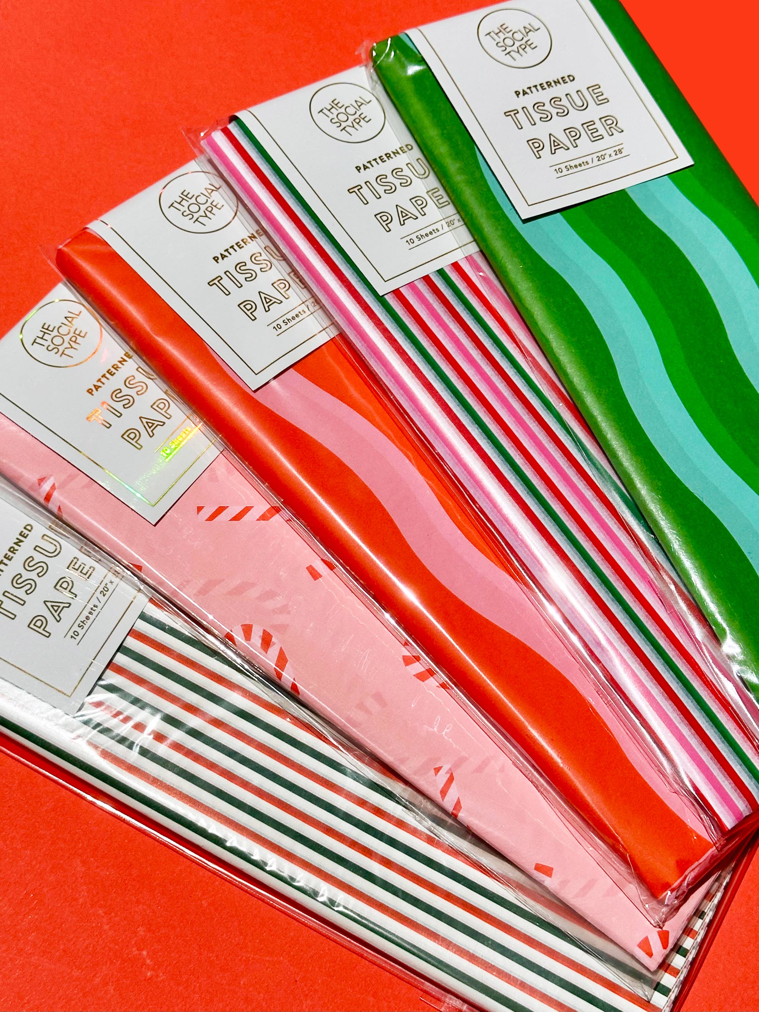 Holiday PinStripe Tissue Paper, photo 2 of 2