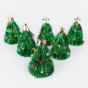 Meri Meri Tinsel Tree Party Hats, photo 1 of 2