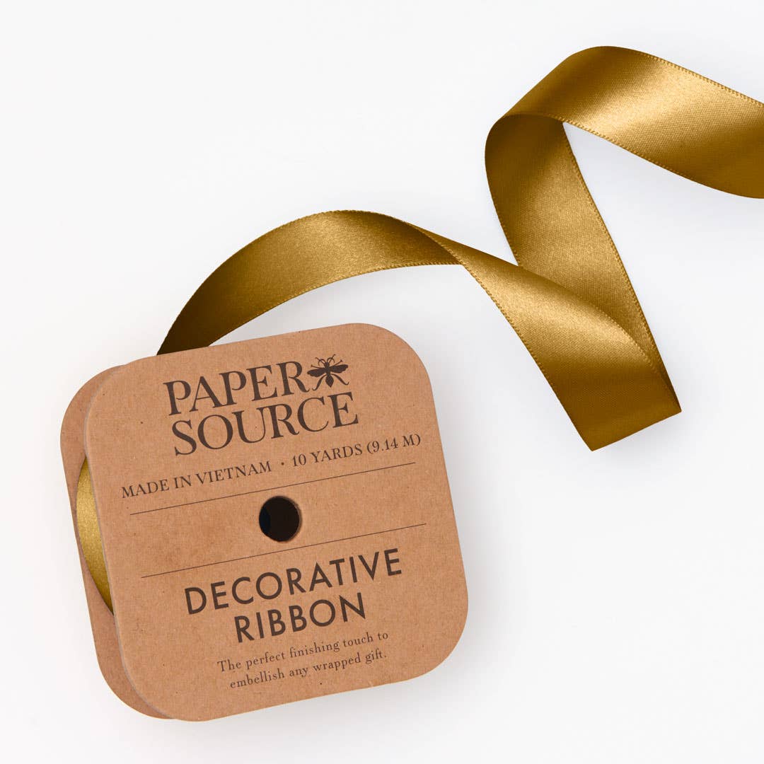 Satin Ribbon 1" Width: Gold, photo 8 of 8