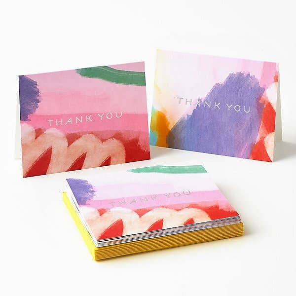 Abstract Foil Thank You Card Set, photo 1 of 2