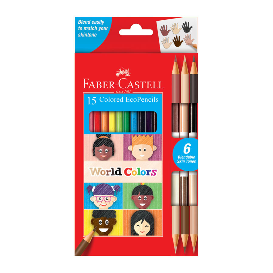 World Colors - 15 Colored Ecopencils