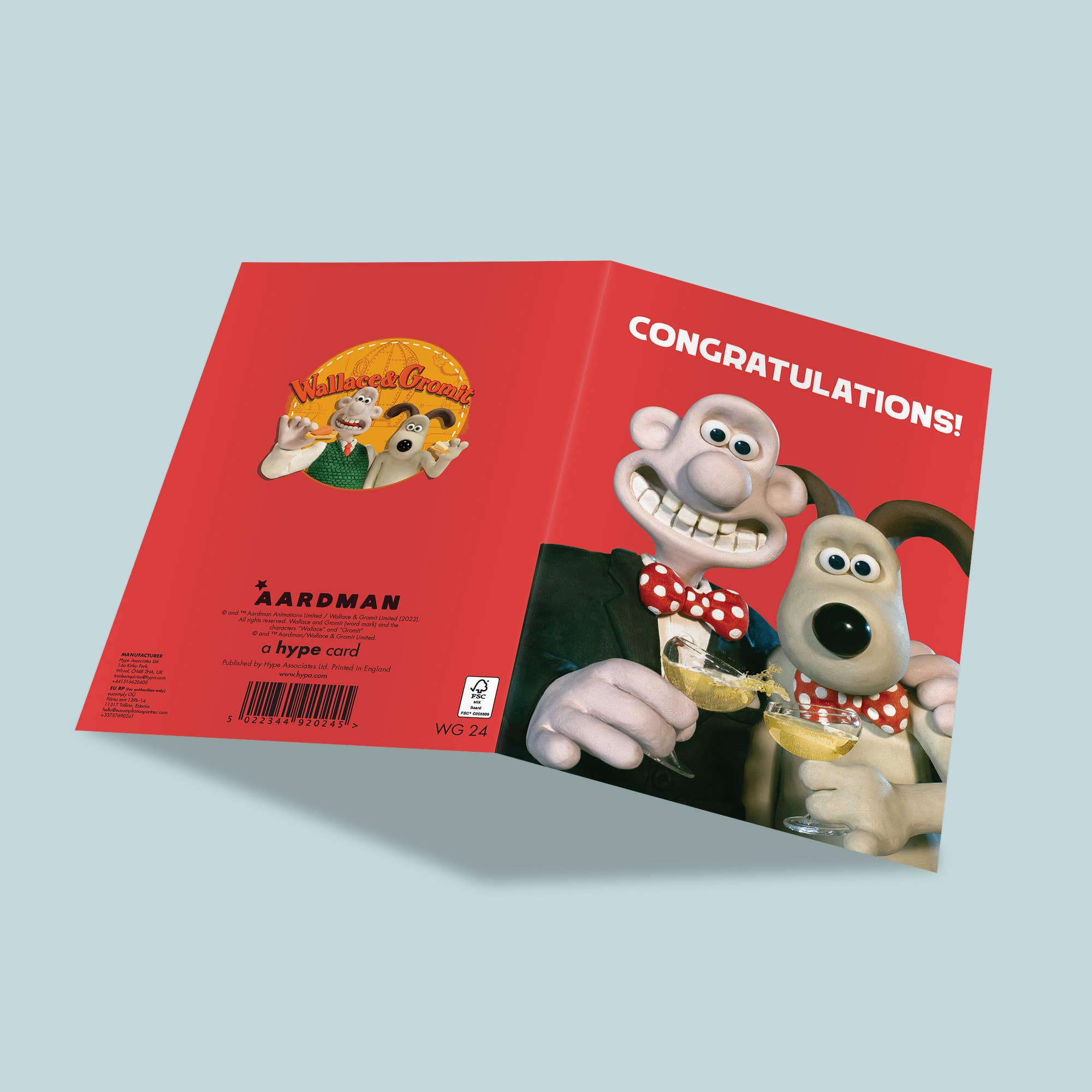 Congratulations Card | Wallace and Gromit | Cheers!, photo 2 of 2