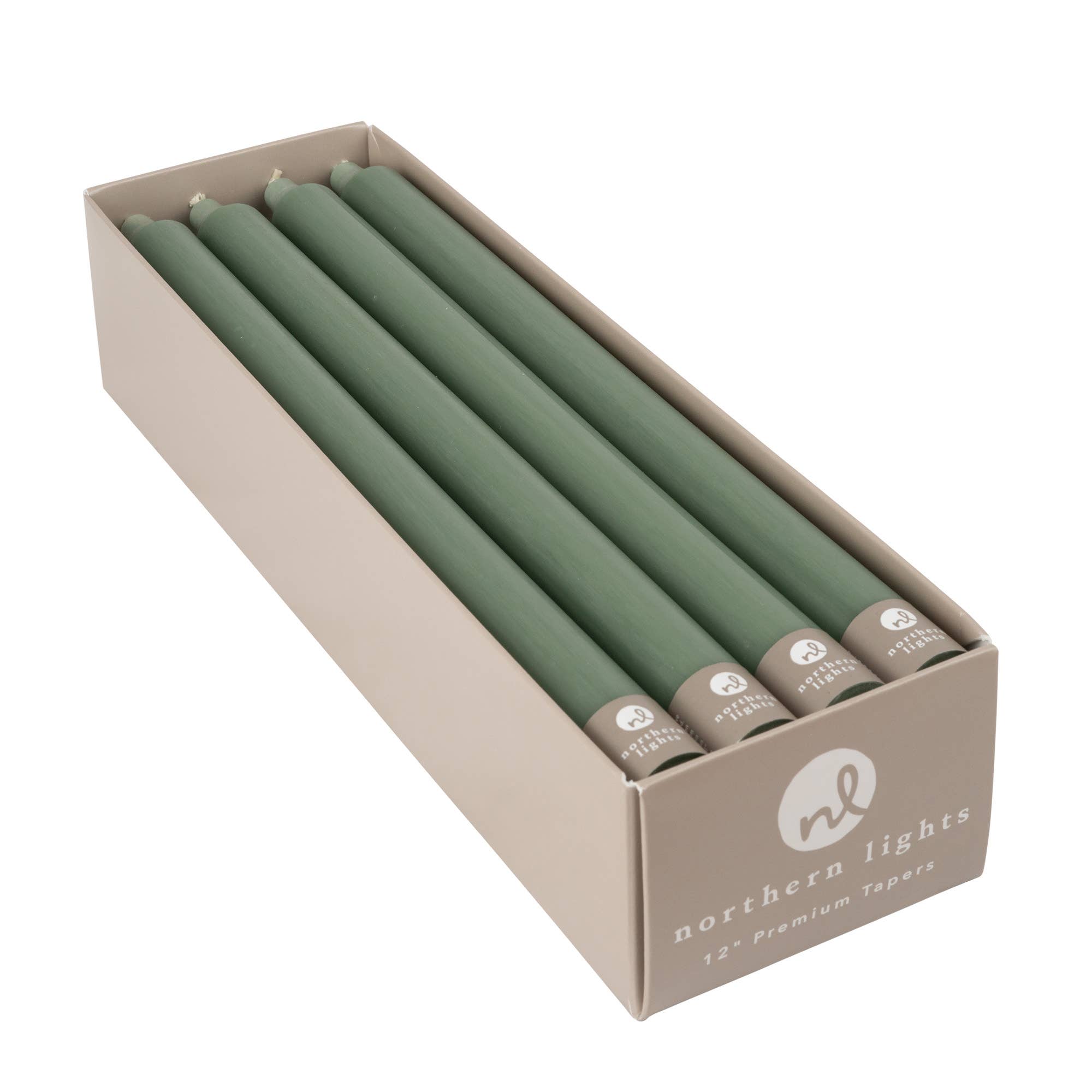 12" Taper Candles - 12pc Box: Eucalyptus, photo 1 of 8