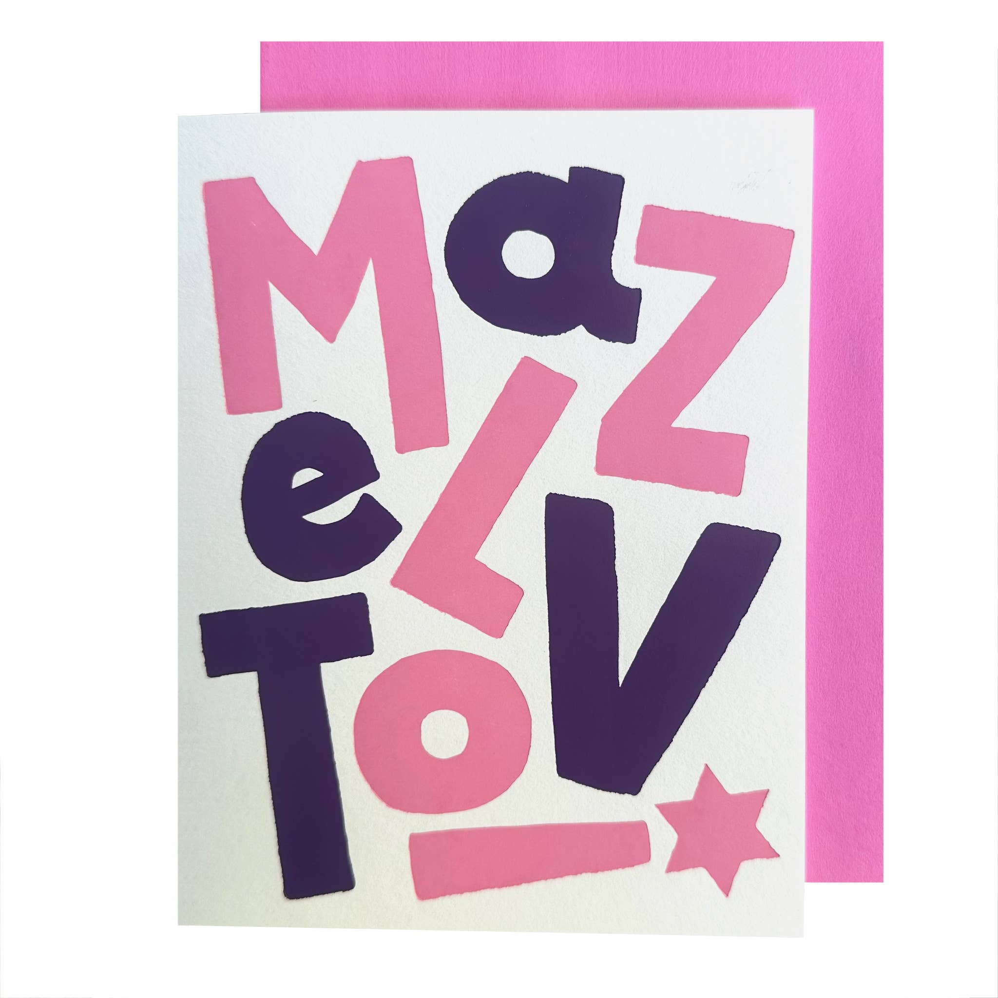 Mazel Tov! Pink Bat Mitzvah Card, photo 1 of 2