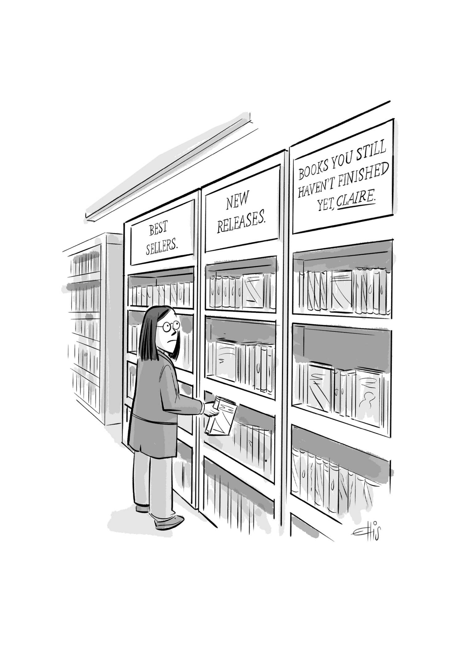 BOOKS HAVEN'T FINISHED - 5 x 7 CARTOON COLLECTION