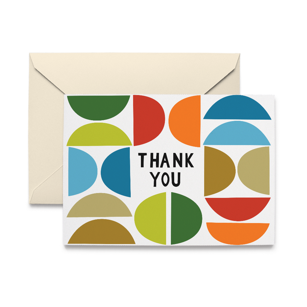 Mid Century Thank You Boxed Note Cards, Set of 10, photo 1 of 2