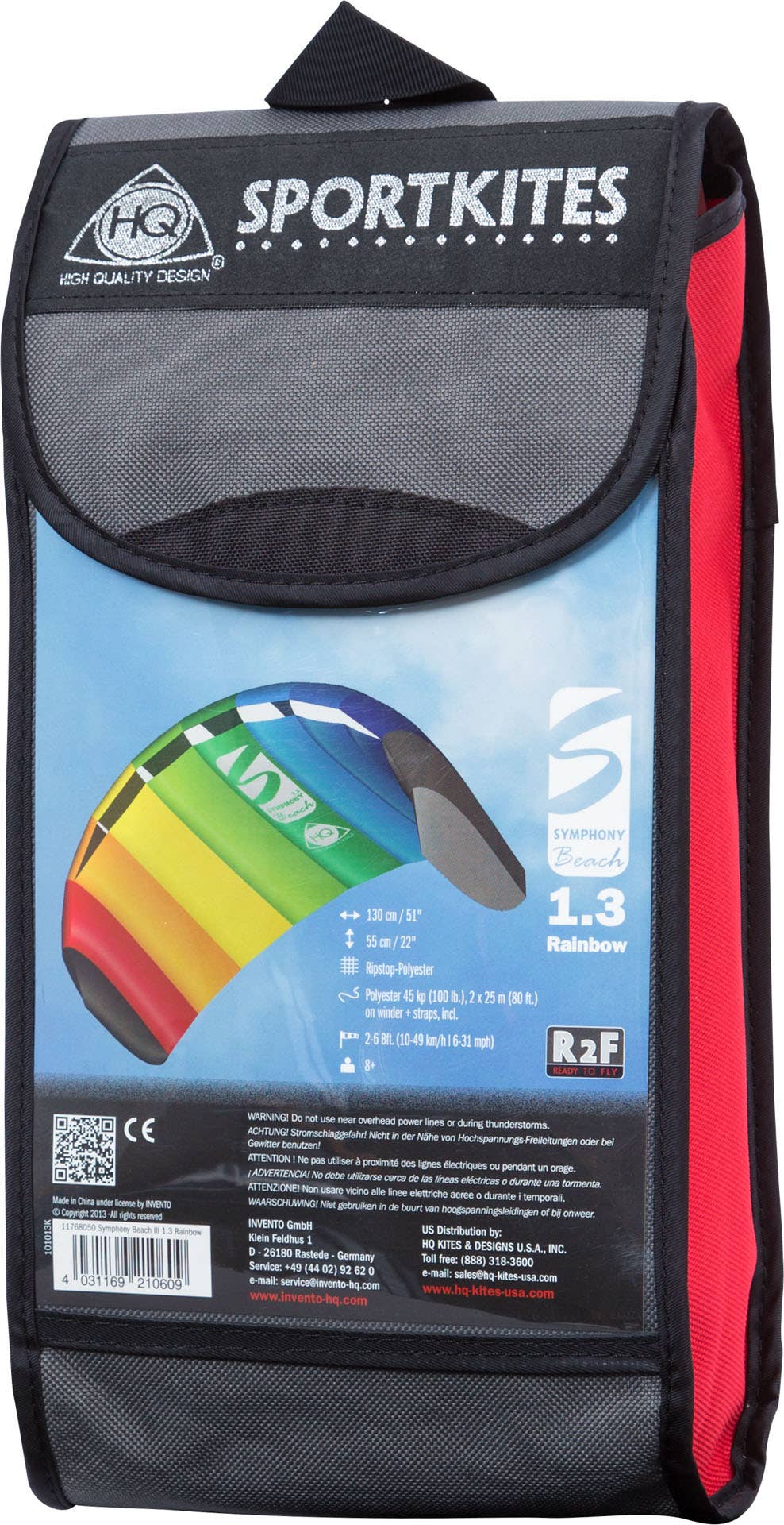 Symphony Beach III 1.3 Rainbow Sport Kite, photo 4 of 6