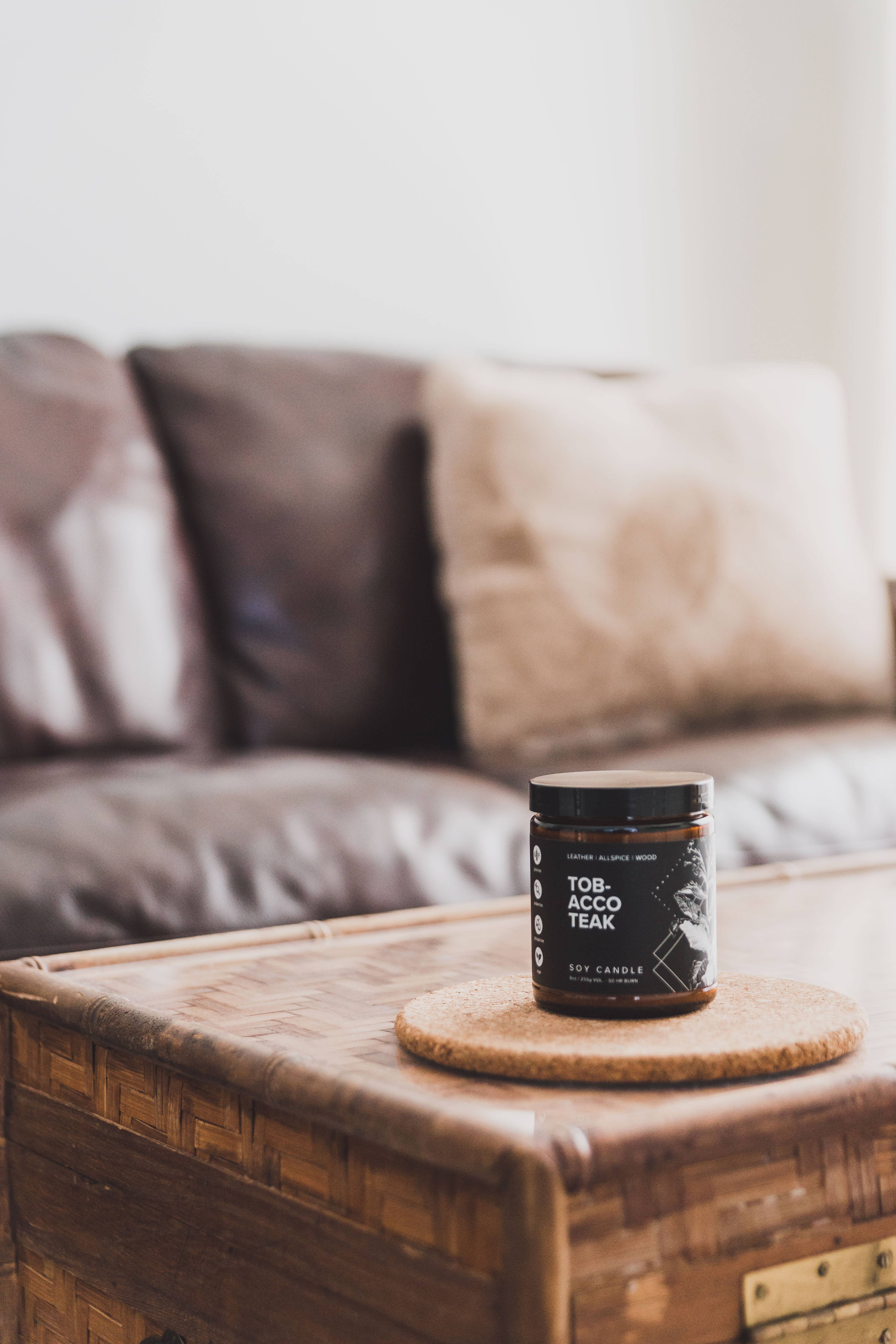 Tobacco Teak 9oz Soy Candle, photo 7 of 8
