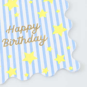 Bright Star Happy Birthday Small Napkin, photo 3 of 4
