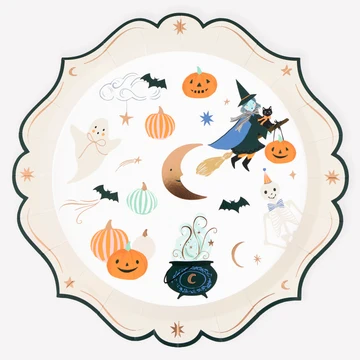 Oranate Edge Halloween Dinner Plates, photo 1 of 3