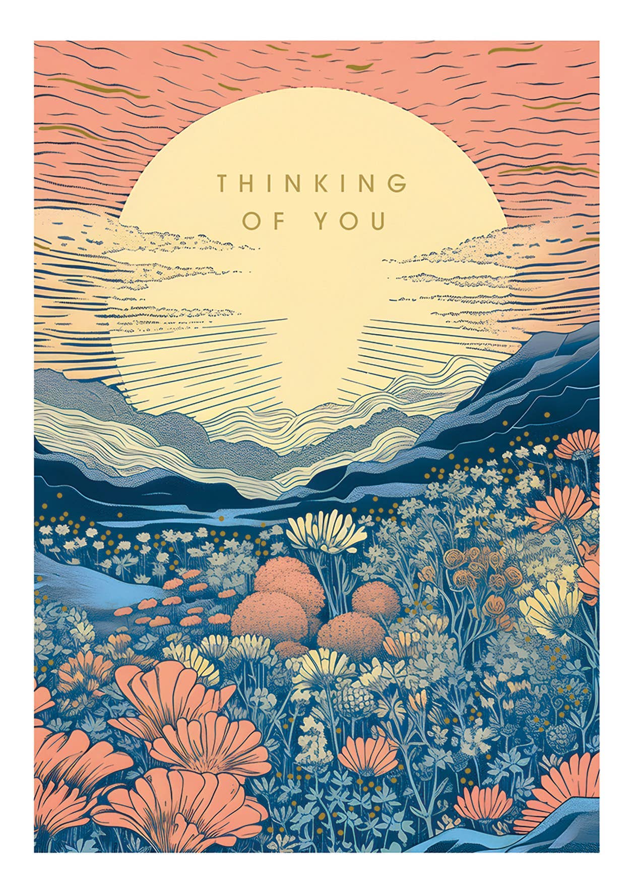 MOUNTAIN SUNSET SYMPATHY GREETING CARD 4.5 x 6.25"
