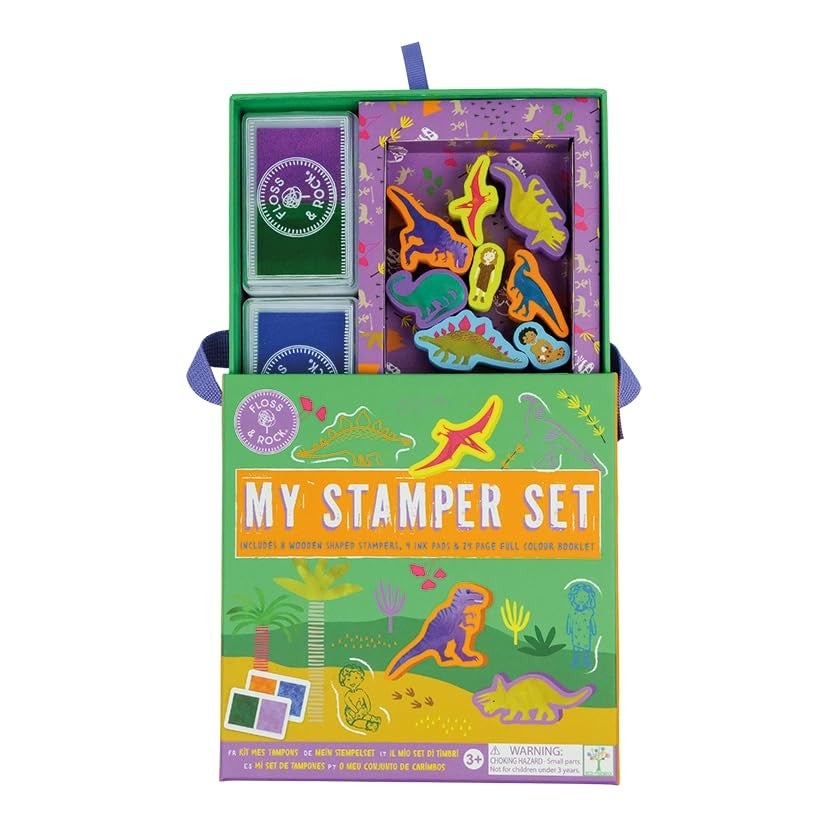 Floss and Rock Dino Stamps