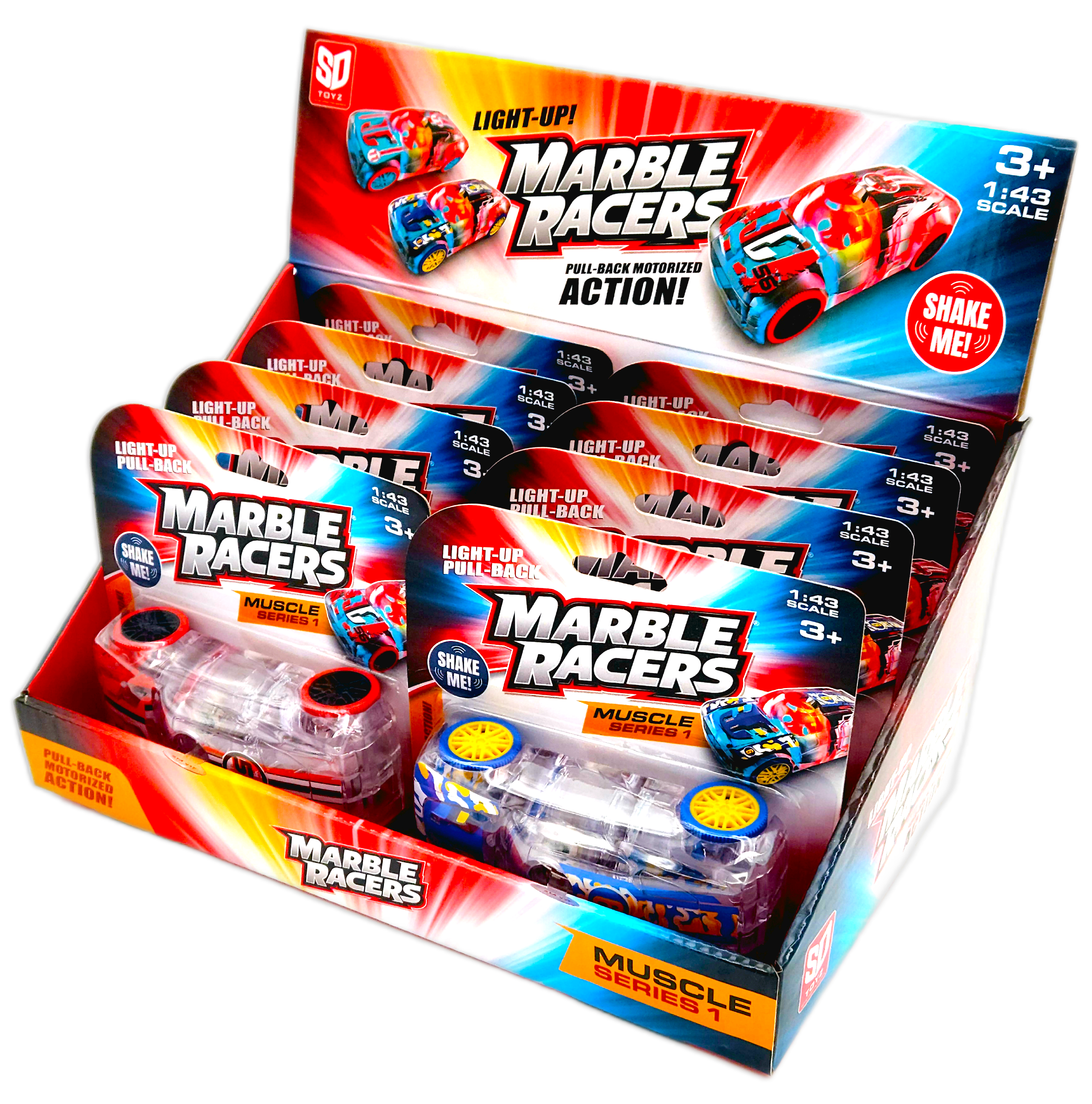 Marble Racers Muscle Car 16 Piece PDQ, photo 1 of 8