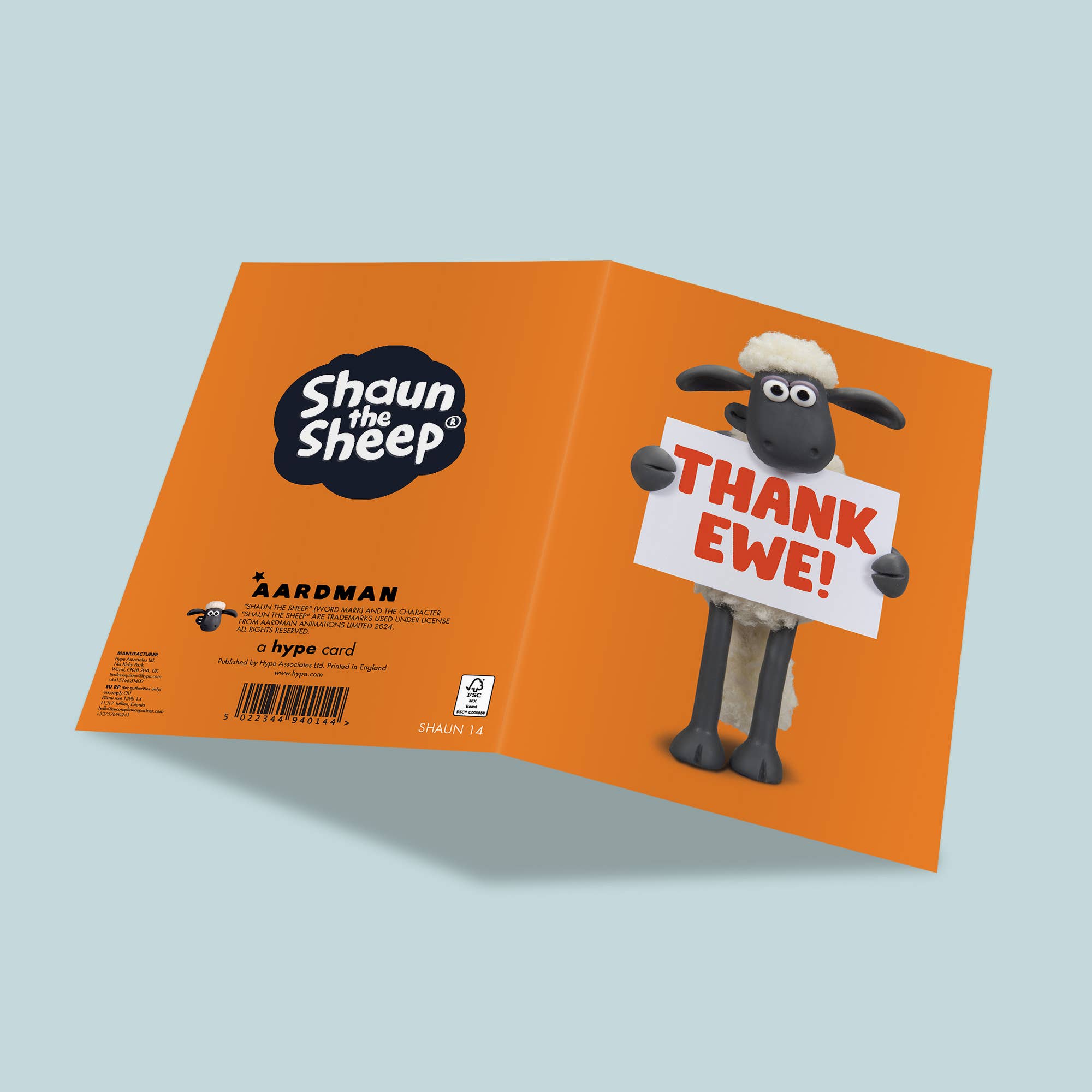 Thank You Card | Shaun the Sheep | Thank Ewe, photo 2 of 2