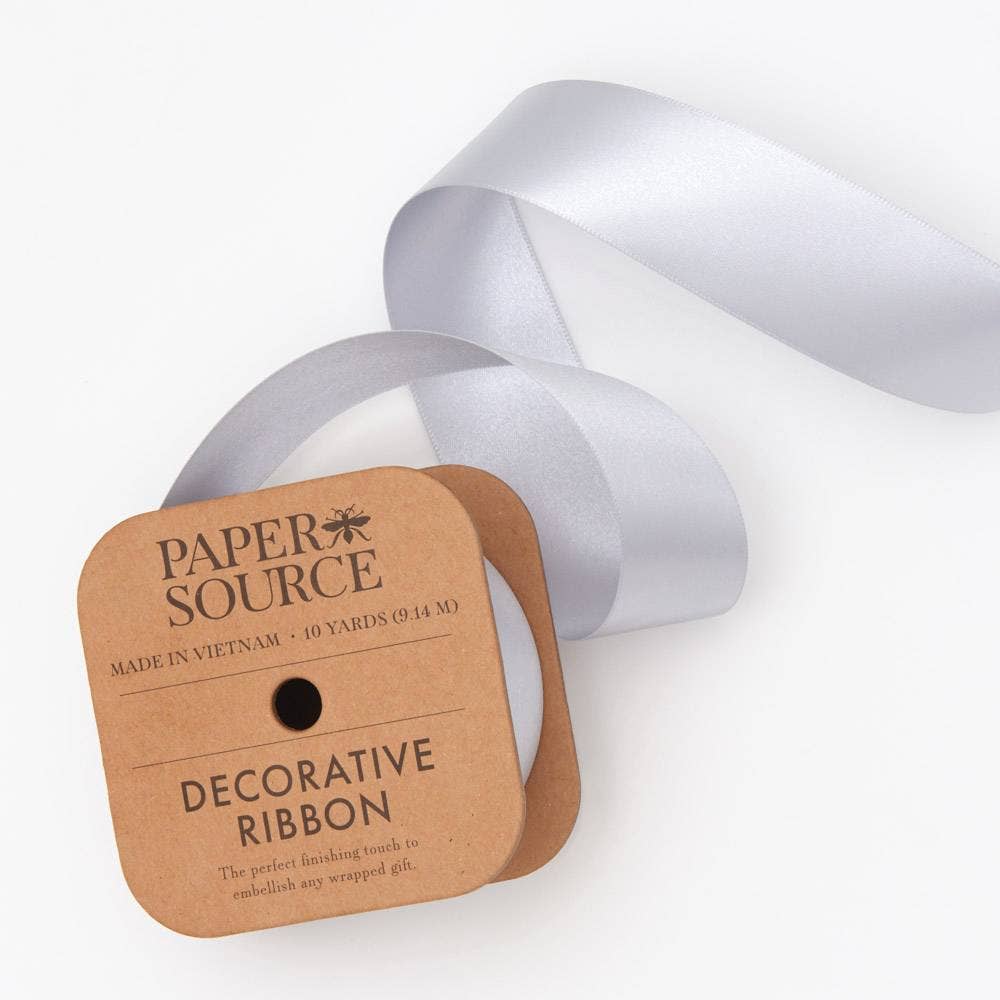 Satin Ribbon 1 1/2" Width: Silver, photo 1 of 7