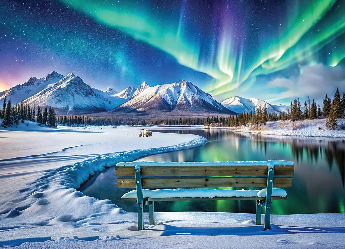 Yukon Aurora Borealis 1000pc Puzzle, photo 2 of 4