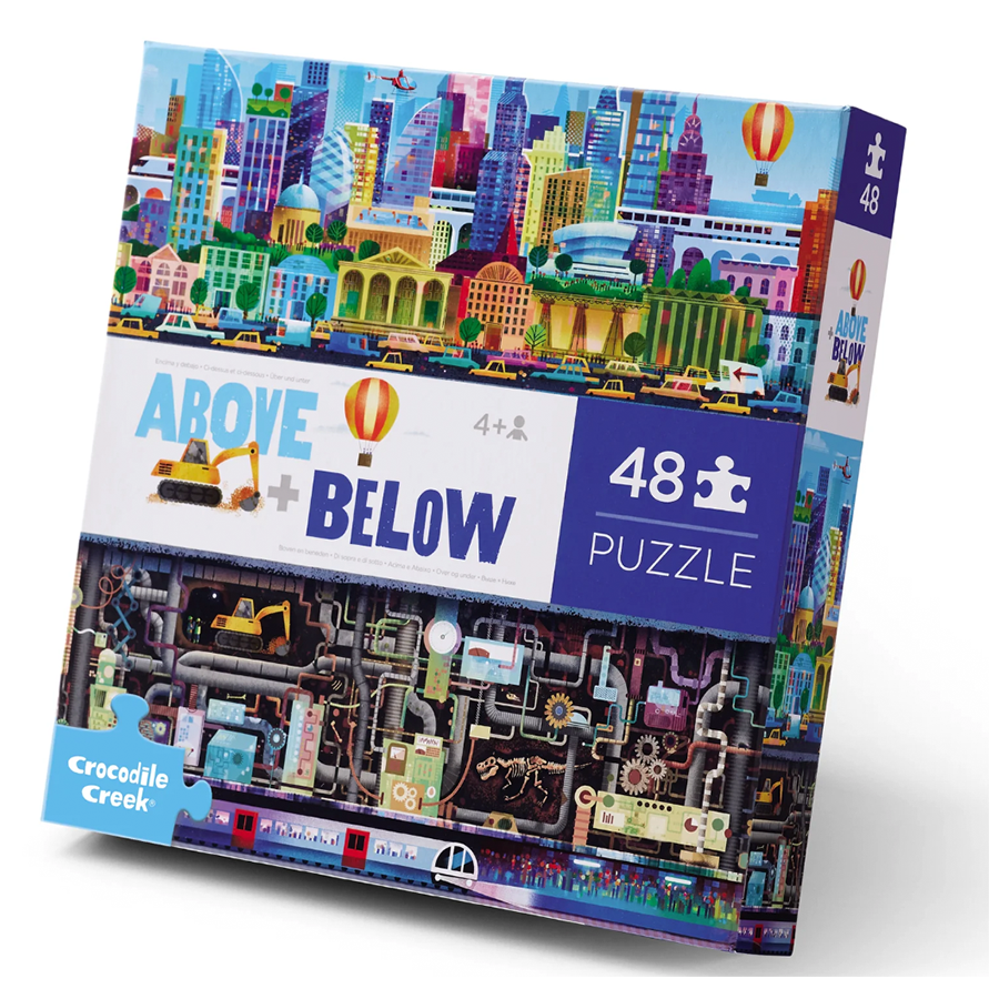 Crocodile Creek Above + Below 48pc Puzzle - Big City