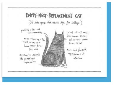 REPLACEMENT CAT - 5 x 7 NY'er CARTOON CARD