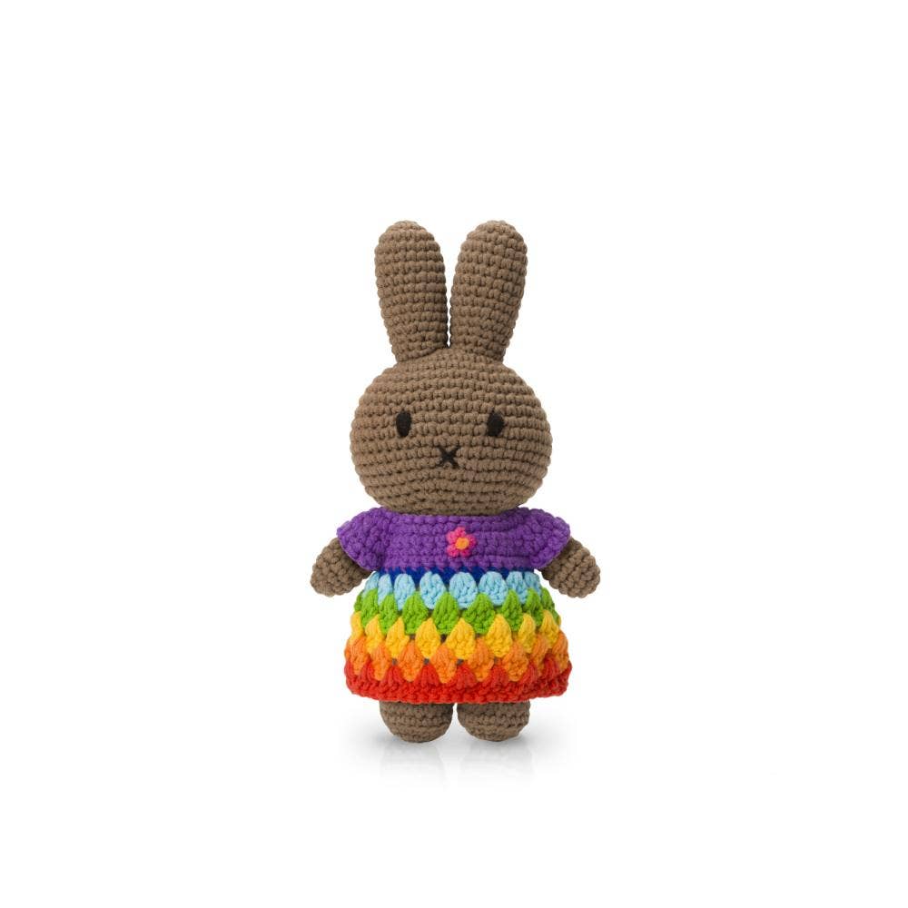 Just Dutch Handmade Crocheted Stuffed Toy - Melanie Rainbow: Blue, photo 3 of 5