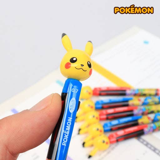 Pokémon Mascot 3Color Ballpoint Pen – Pikachu Topper, photo 1 of 5