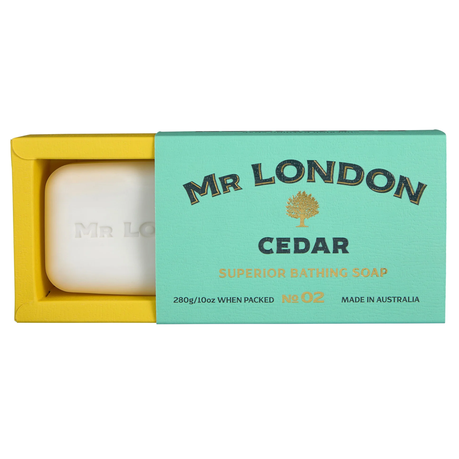 Mr London Cedar Scented Superior Bathing Soap Bar for Men - 10oz