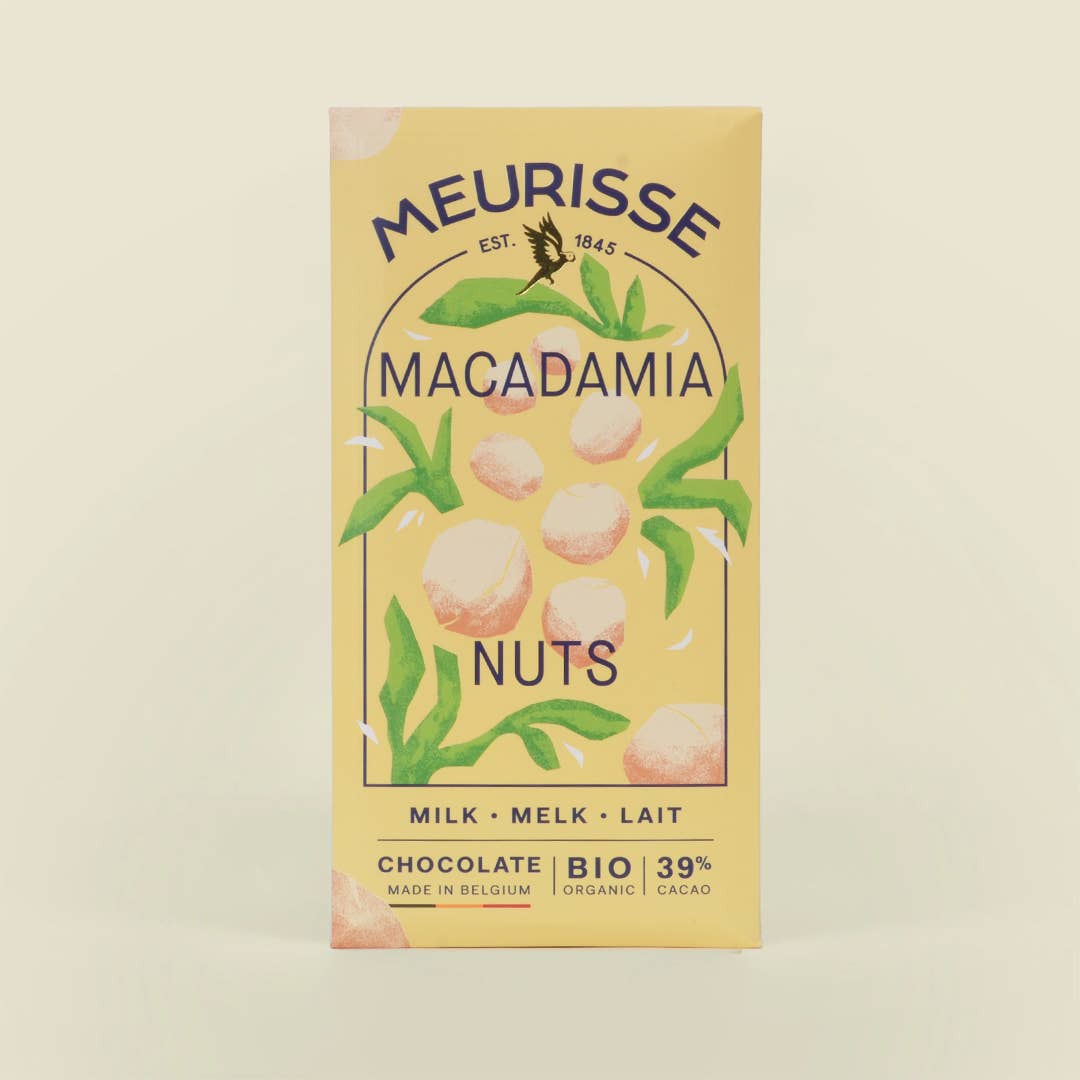 Meurisse Chocolate - Macadamia Nuts - Milk Chocolate 39%