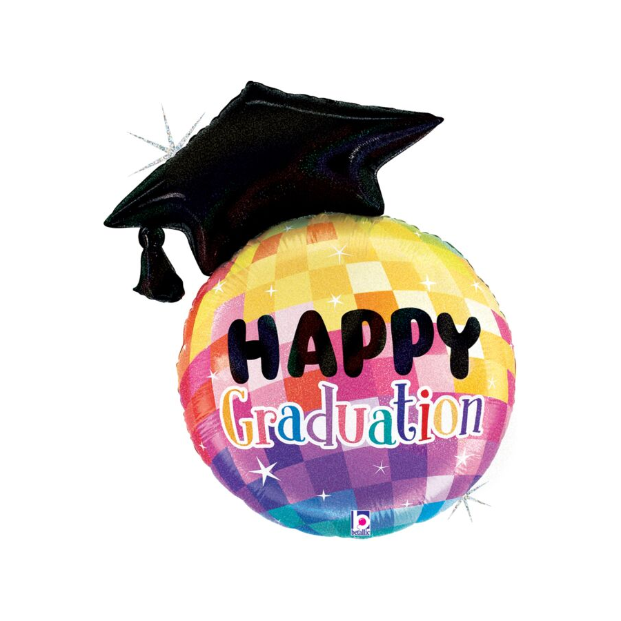 26in Graduation Disco Ball Foil Balloon