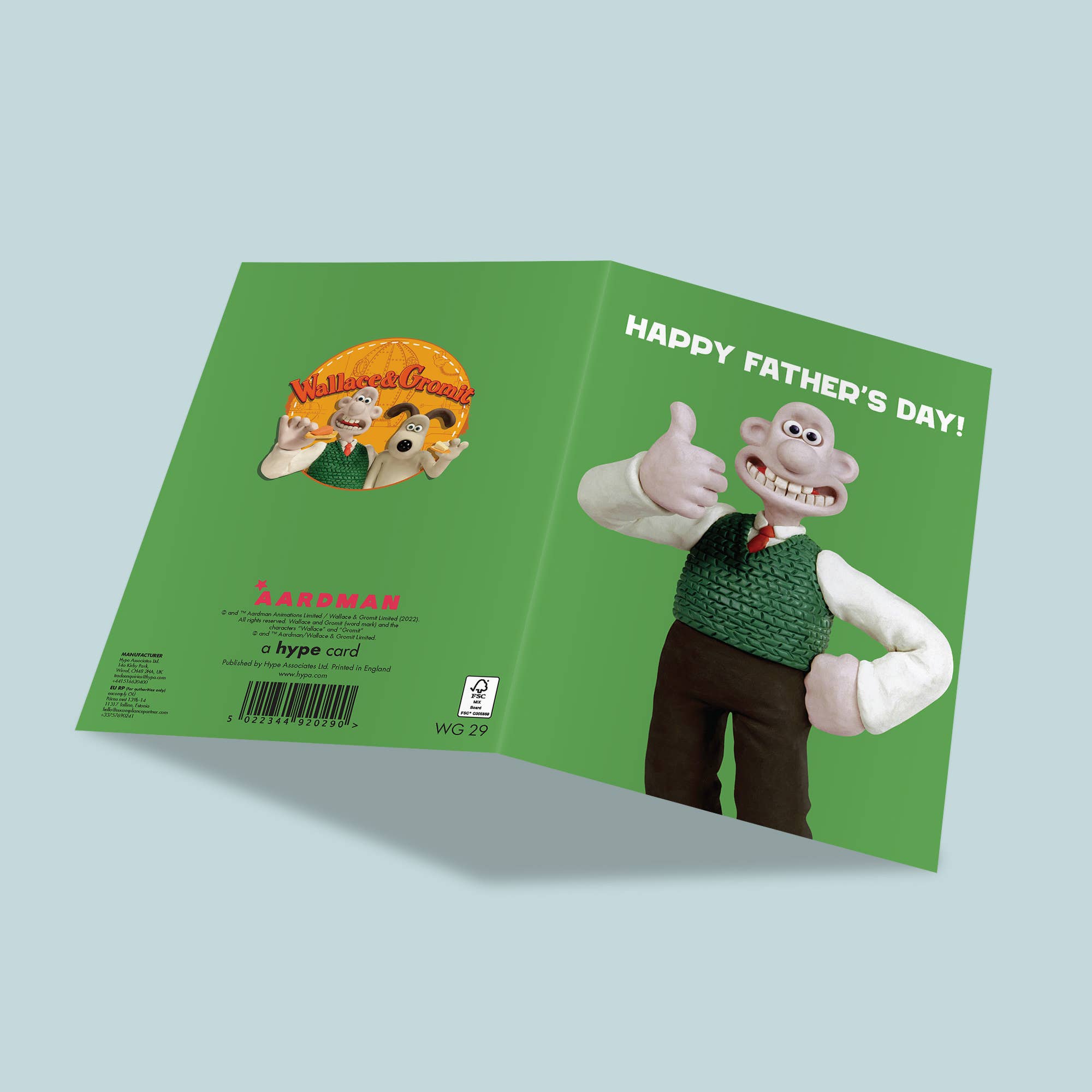 Father's Day Card | Wallace and Gromit | Thumbs Up, photo 2 of 2