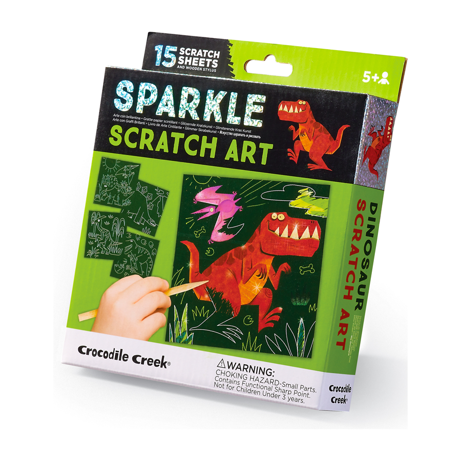 SPARKLE SCRATCH ART DINOSAUR