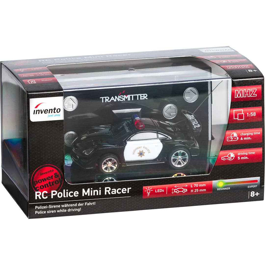 RC Police Mini Racer B&W