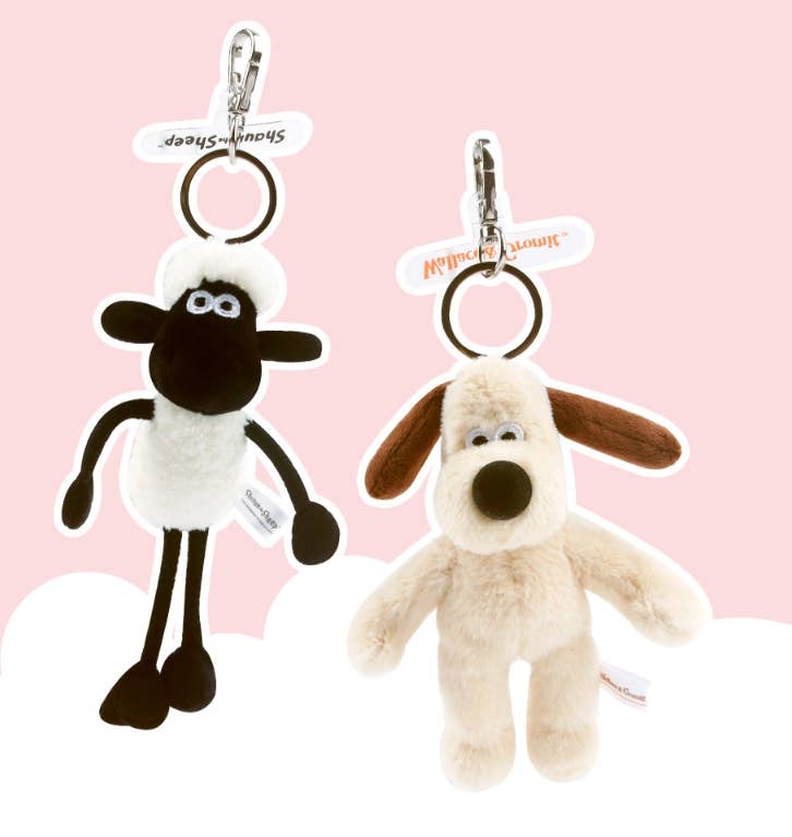 Wallace & Gromit & Shaun the Sheep Plush Keychain : Shaun the Sheep-13cm, photo 6 of 8