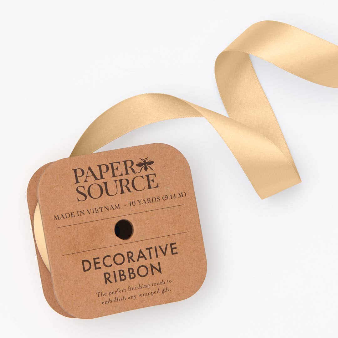 Satin Ribbon 1" Width: Gold, photo 1 of 8