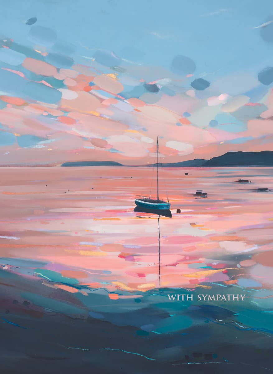 BEAUMARIS SUNRISE SYMPATHY GREETING CARD 4.5 x 6.25"