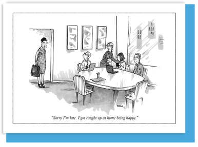 SORRY I'M LATE - 5 x 7 NEW YORKER CARD