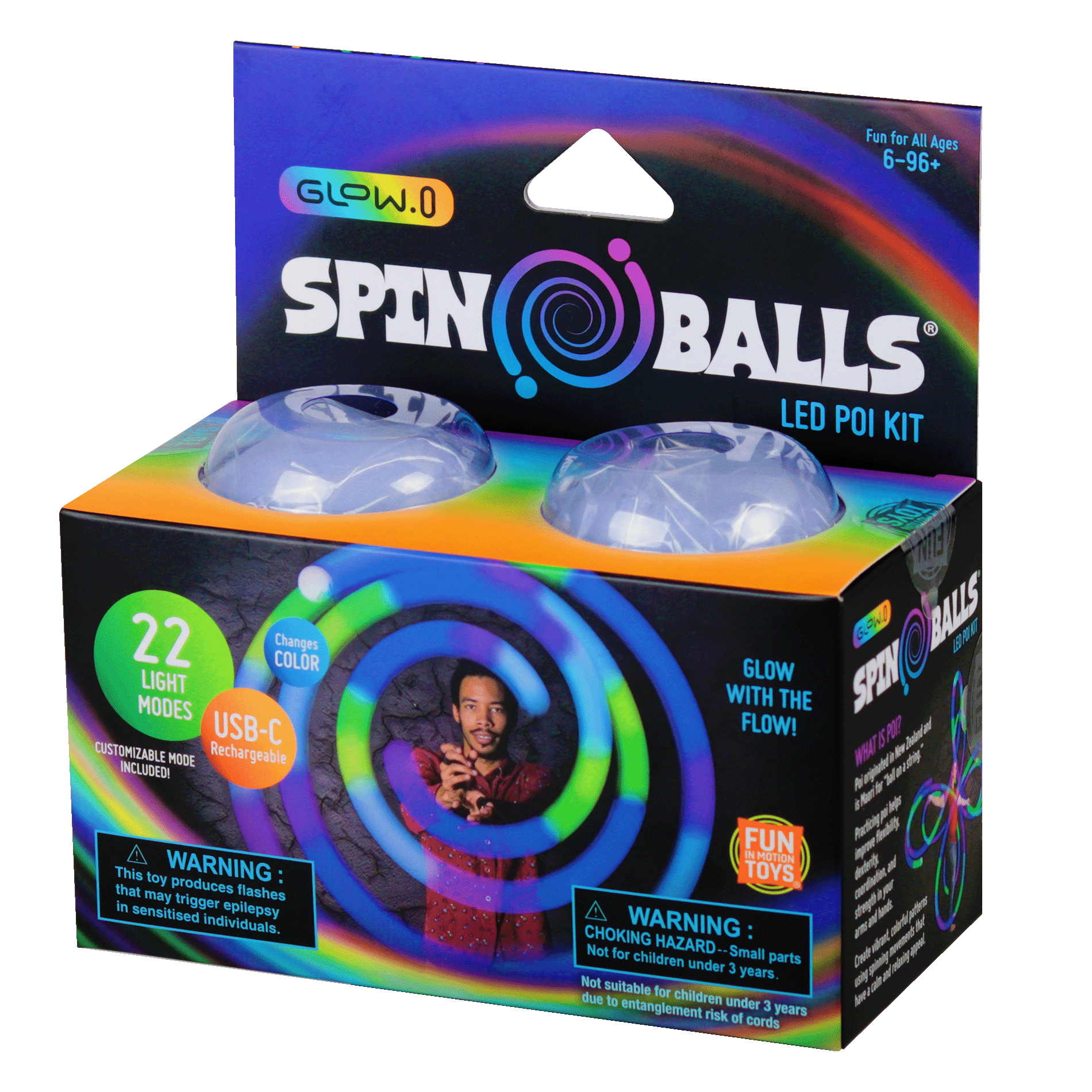 Glow.0 LED Spinballs - Poi Balls, photo 1 of 7