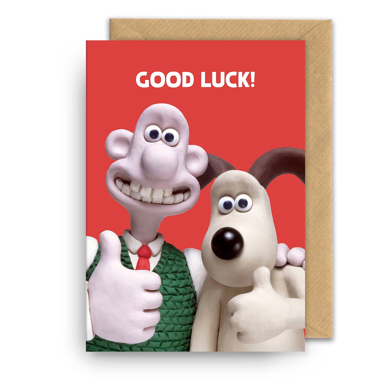 Good Luck Card | Wallace and Gromit | Thumbs Up, photo 1 of 2