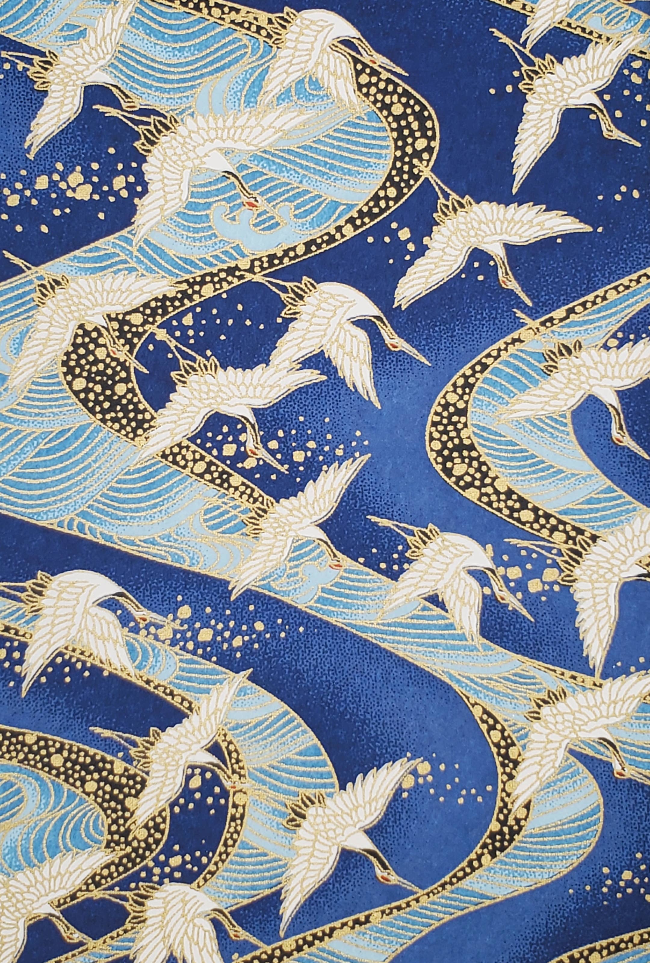 Yuzenshi: Cranes On Blue And White
