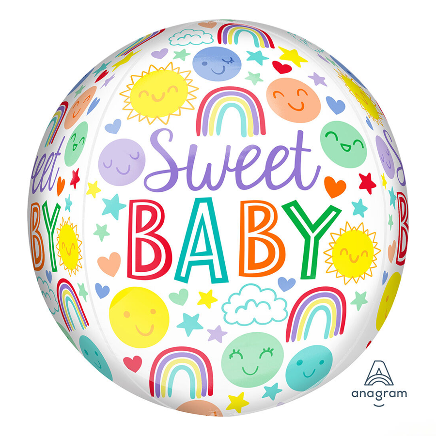 16in Sweet Baby Icons Orbz Balloon